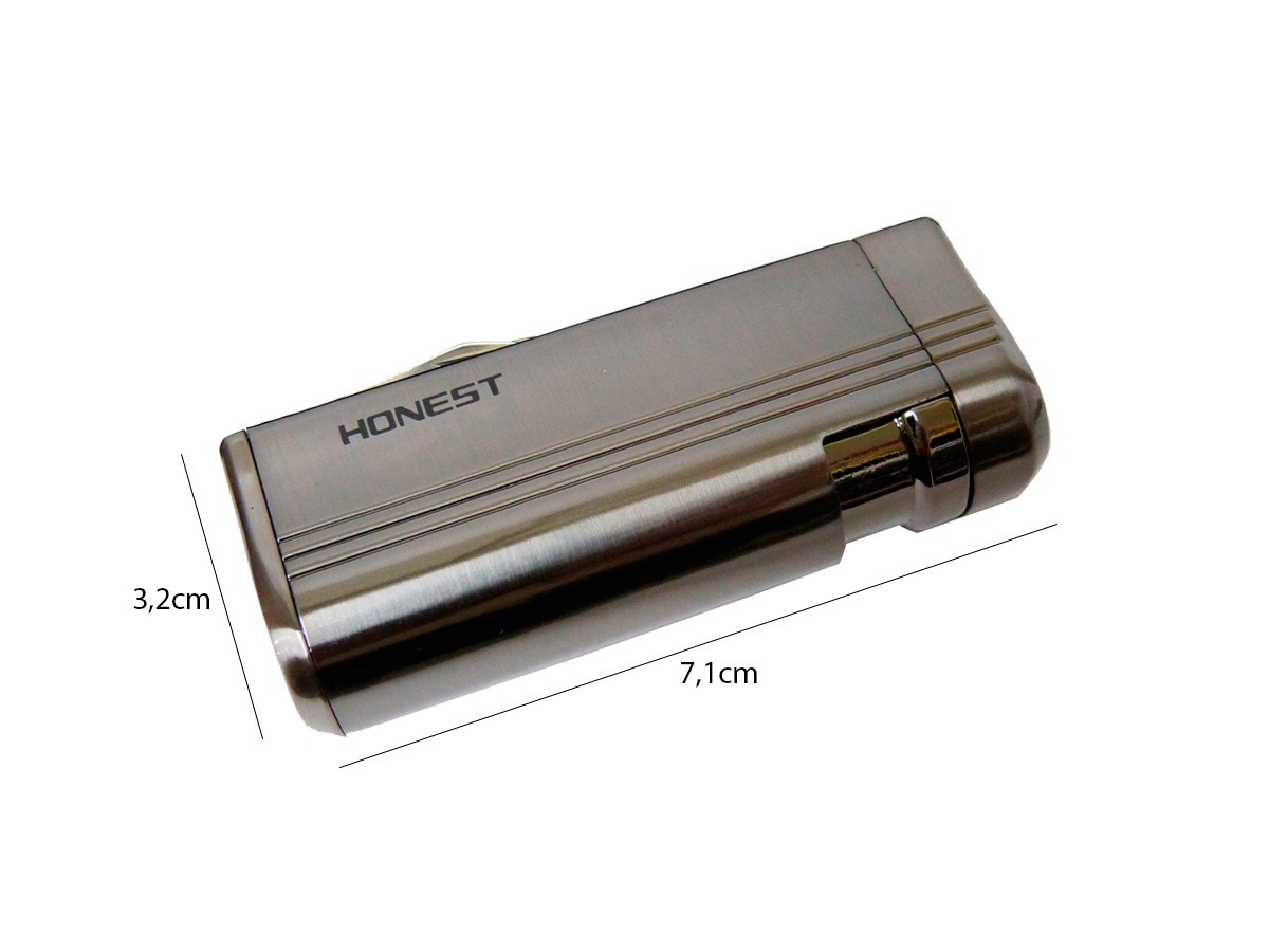 Maçarico Honest 1 chama com canivete grafite BCZ055G - Imagem 2