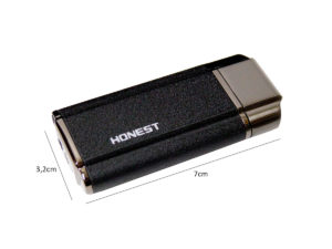 Maçarico Honest com 2 chamas e furador preto BCZ102PT