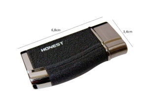 Maçarico Honest com 2 chamas e furador preto BCZ163P