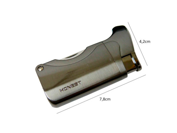 Isqueiro Honest 1 chama para cachimbo grafite BCZ241G - Imagem 2