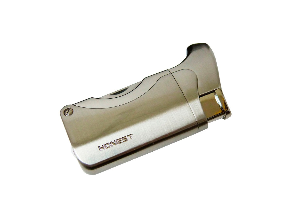 Isqueiro Honest 1 chama para cachimbo prata BCZ241P
