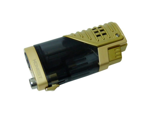 Maçarico Honest com 3 chamas e furador dourado e preto BCZ3023D - Imagem 3