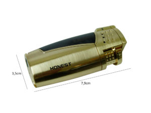 Maçarico Honest com 3 chamas dourado BCZ3032D