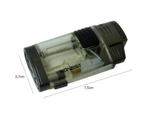Maçarico Honest 2 chamas transparente BCZ3035T