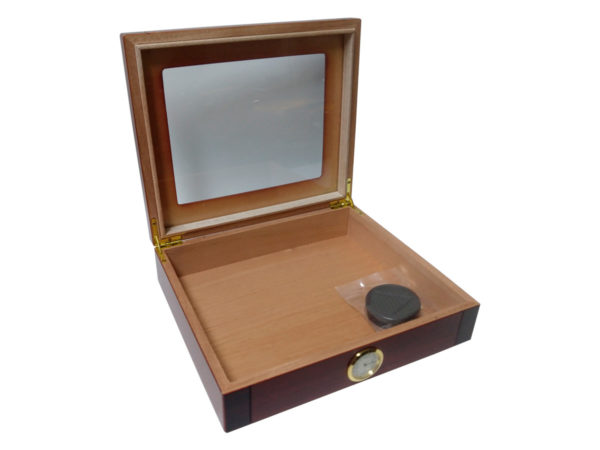 Caixa umidora de madeira com visor para 12 charutos VG5196 - Imagem 4