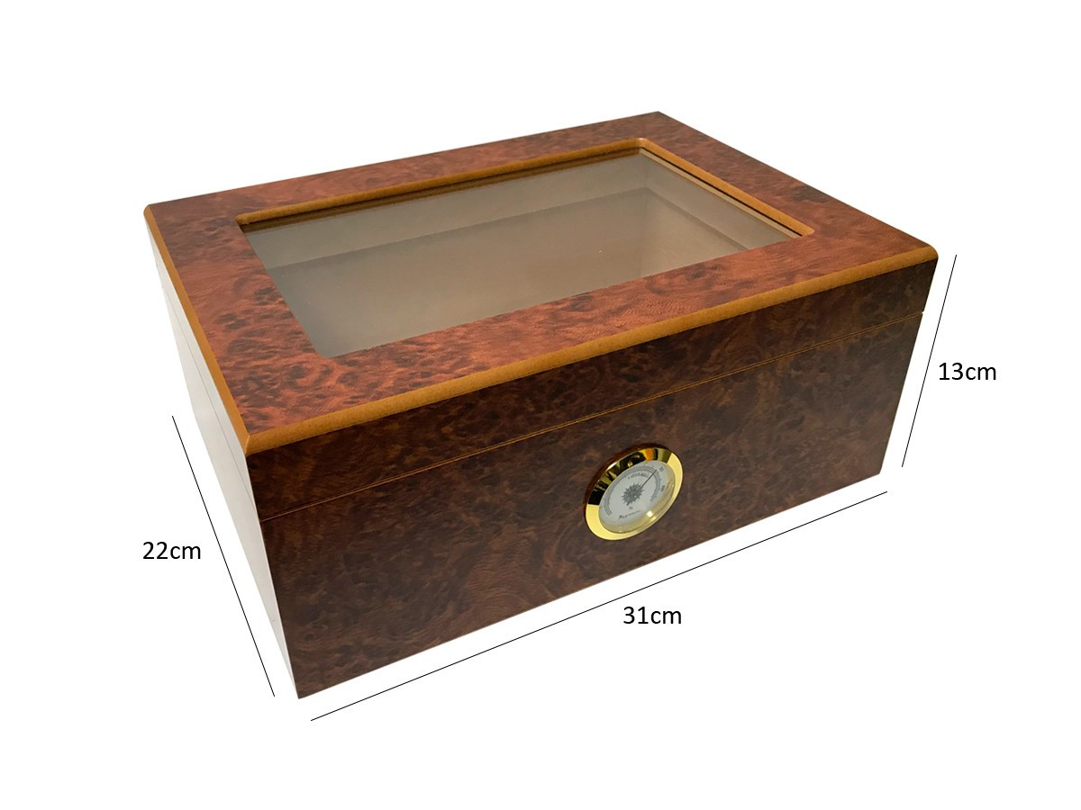 Caixa umidora de madeira para 50 charutos VG50769AG - Imagem 2