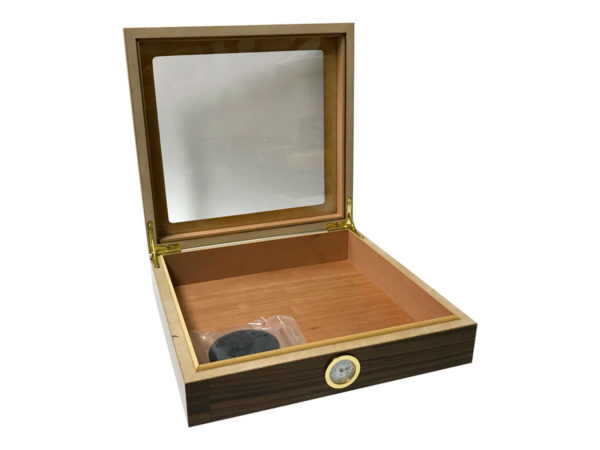 Caixa umidora de madeira com visor para 10 charutos VG107272A - Imagem 3