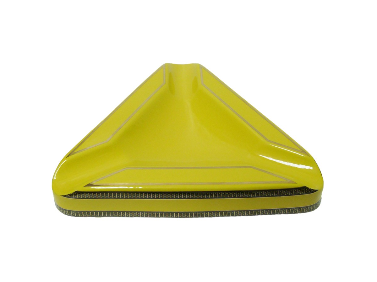 Cinzeiro de Cerâmica Triangular para 3 - Amarelo - Imagem 3