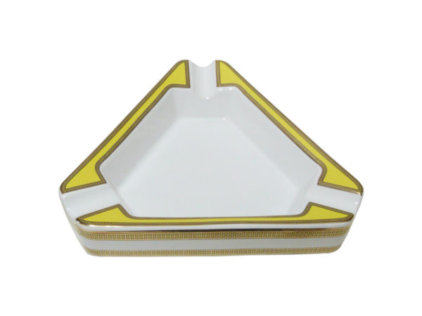 Cinzeiro de Cerâmica Triangular para 3 Branco - Imagem 3