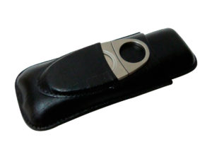 Porta charuto Cohiba para 2 e cortador preto