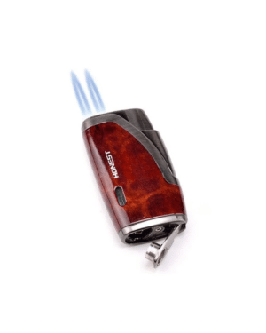 Maçarico Honest 2 chamas com visor, marrom e prata – BCZ171MP