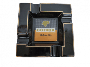 Cinzeiro Cohiba Preto Quadrado p/4 Charutos